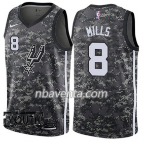 Camiseta Niños San Antonio Spurs Patty Mills 8 Nike City Edition Negro Swingman